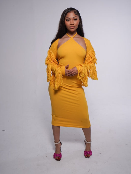 YELLOW TASSELS | SUMMER 2 PIECE DRESS